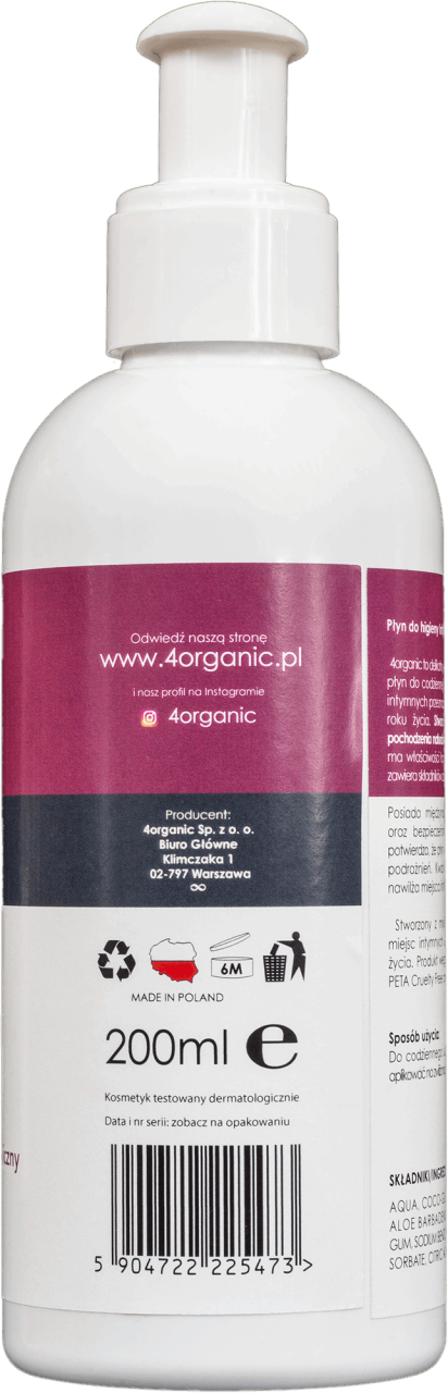 Organic Kobieta P Yn Do Higieny Intymnej Ml Drogeria