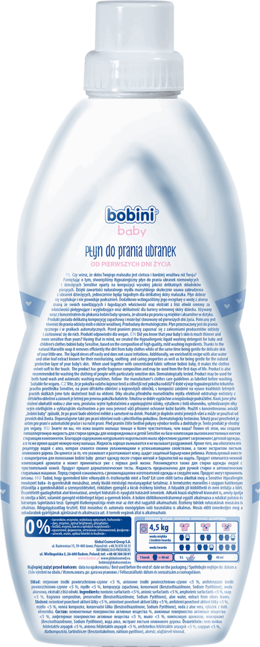 Bobini Baby Hypoalergiczny P Yn Do Prania Ubranek Niemowl Cych I