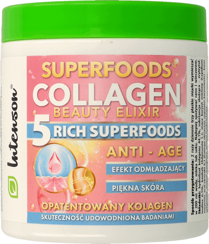 INTENSON Superfoods Collagen Beauty Elixir Koktajl Kolagenowy 165 G