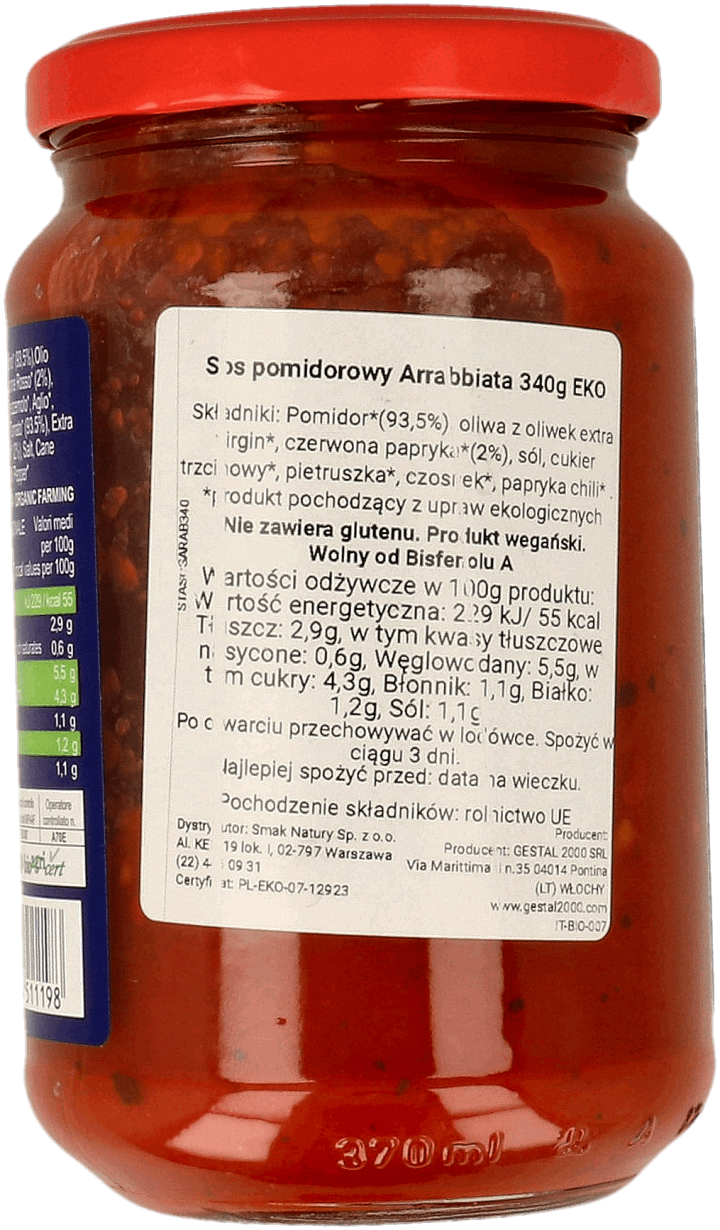 Bio Sos Pomidorowy Arrabbiata G Drogeria Rossmann Pl