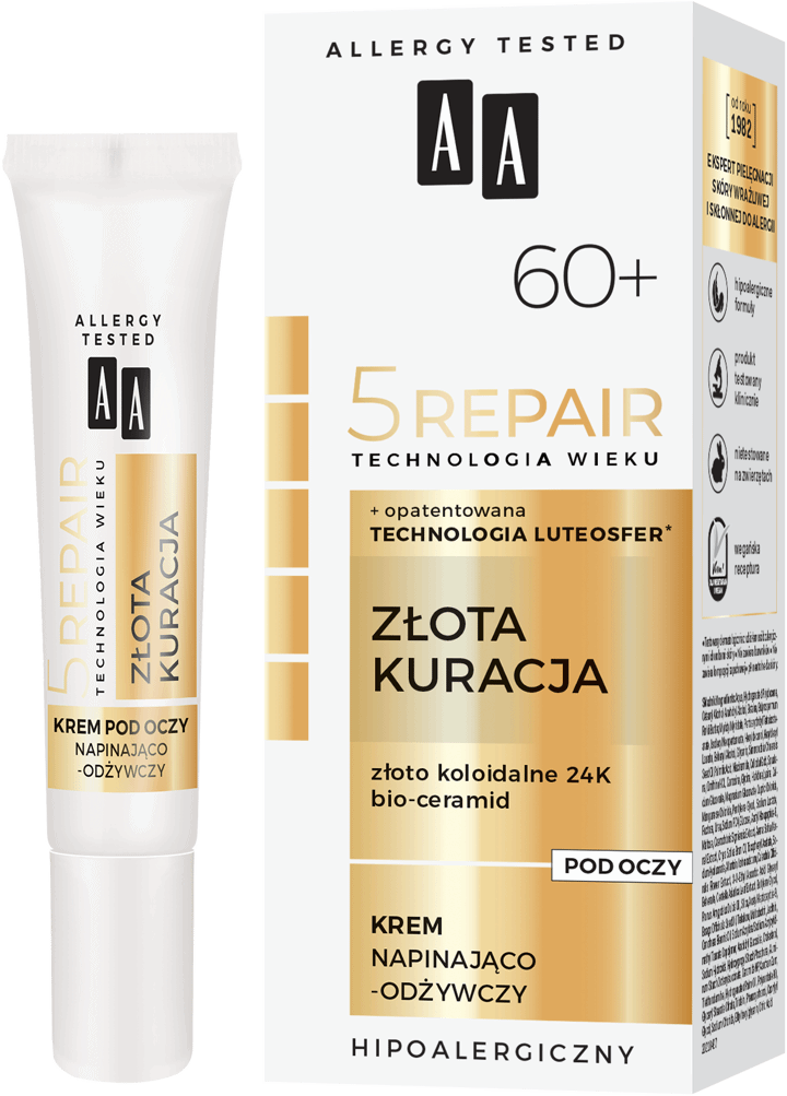 AA Technologia Wieku 5 Repair 60 Złota Kuracja krem pod oczy