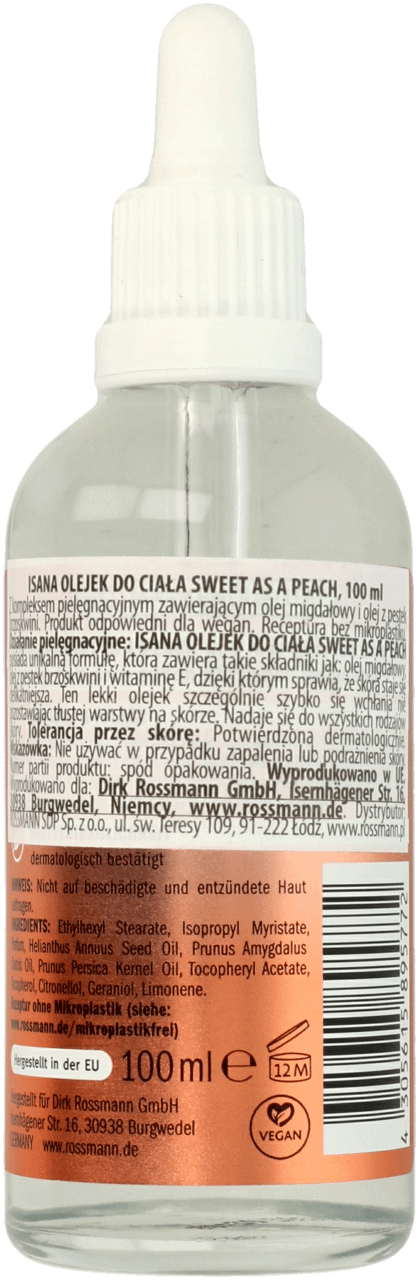 ISANA sweet As a Peach olejek do ciała 100 ml Drogeria Rossmann pl