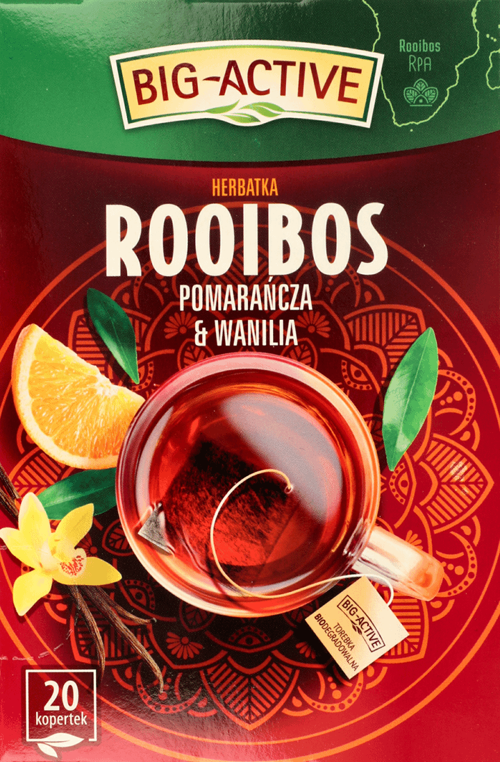 Big Active Rooibos Herbata Owocowo Zio Owa Pomara Cza Wanilia