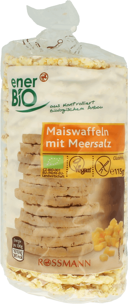 enerBiO, wafle kukurydziane, bezglutenowe, 115 g, nr kat. 166444