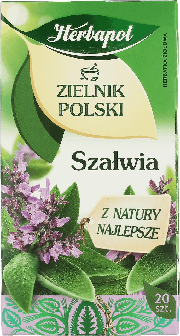 Herbapol, Zielnik Polski, Herbatka Ziołowa, Szałwia, 20x1,2 G, Nr Kat ...