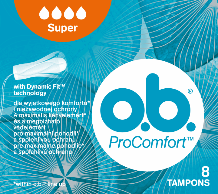 O.B., ProComfort, Tampony Higieniczne Super, 8 Szt. | Drogeria Rossmann.pl