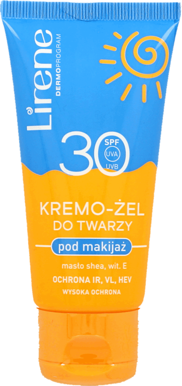 Lirene Hydrolipidowy Ochronny Krem Do Twarzy Spf 50 LIRENE, kremo-żel do twarzy pod makijaż, wysoka ochrona, SPF 30, 50 ml | Drogeria Rossmann.pl