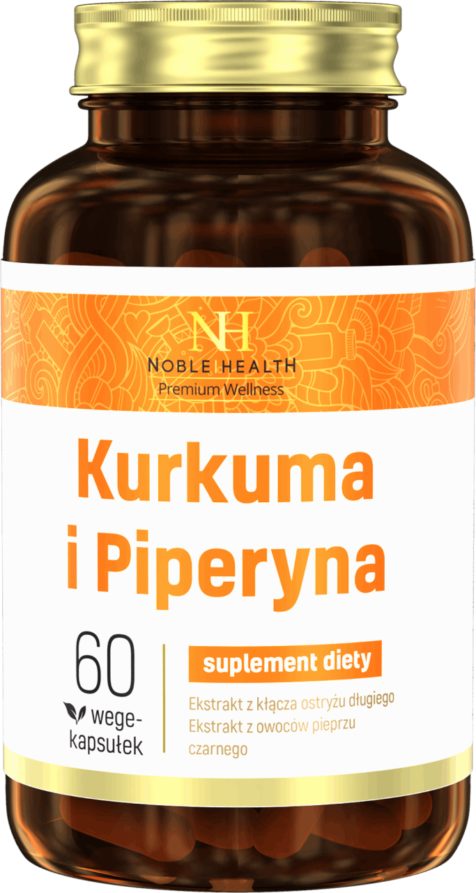 Noble Health Kurkuma I Piperyna Suplement Diety Ekstrakt Z Kłącza Ostryżu Długiego I Owoców 1233