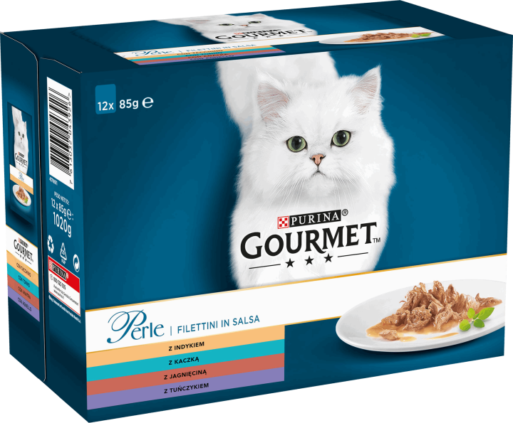 PURINA GOURMET, Perle, karma mokra dla kota z indykiem kaczką