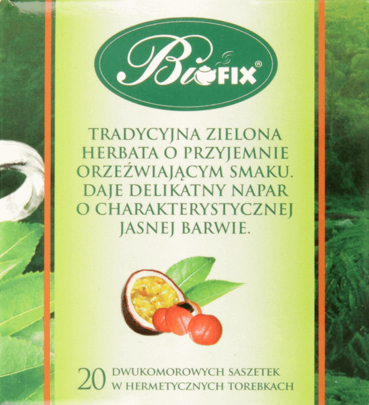 BIFIX, Herbaty Zielone, Herbata Zielona Ekspresowa Z Guaraną I Marakują ...