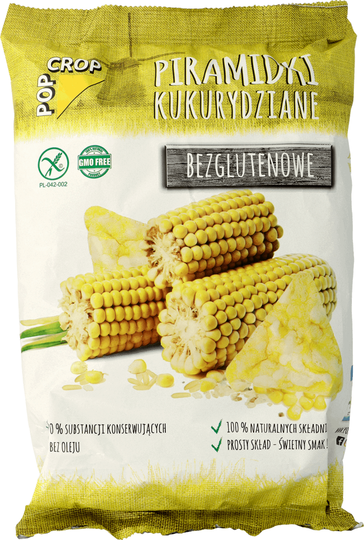 POP CROP, Piramidki, piramidki kukurydziane bezglutenowe, 80 g