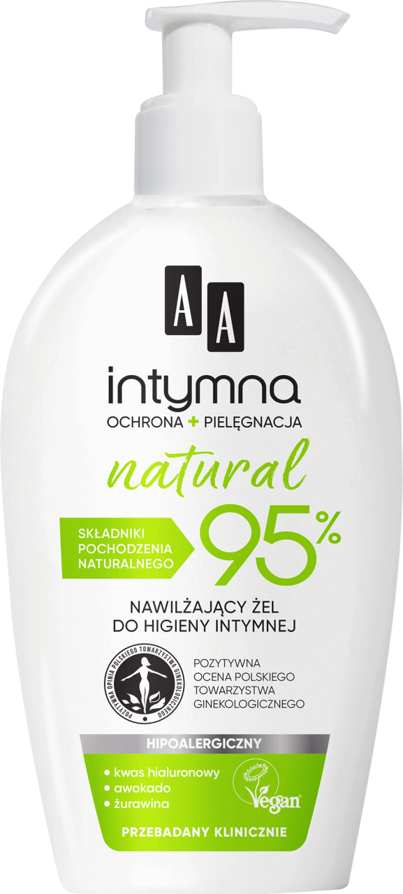 Aa Intymna Ochrona Pielegnacja Zel Do Higieny Intymnej Natural 95 Nawilzajacy 300 Ml Drogeria Rossmann Pl