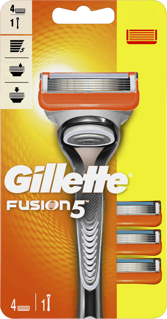 GILLETTE, Fusion 5, Maszynka Do Golenia + 4 Wymienne Wkłady, 1 Szt ...