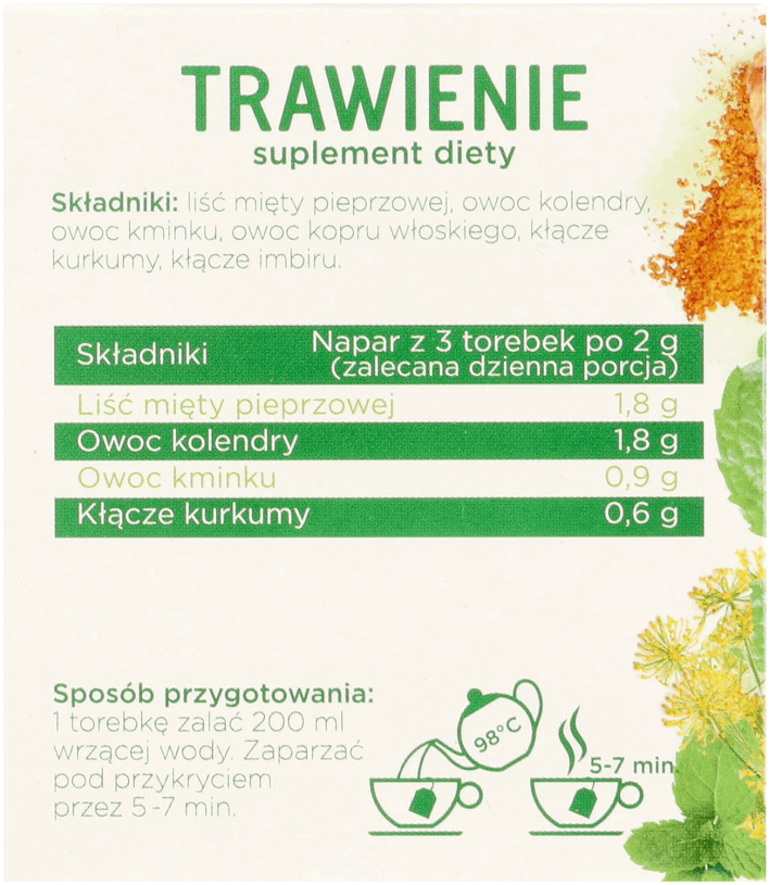 HERBAPOL, Herbatka Ziołowa, Suplement Diety, Wspomagający Trawienie I ...