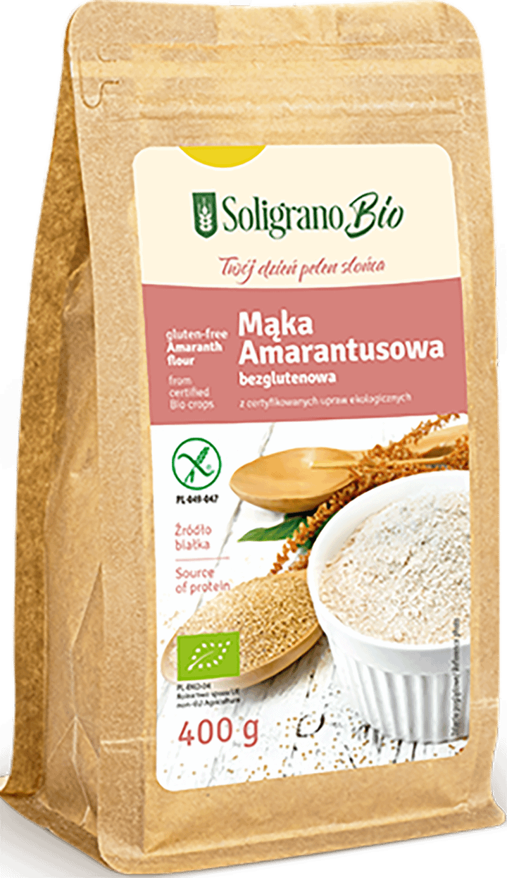 SOLIGRANO, BIO, mąka amarantusowa, bezglutenowa, 400 g Drogeria