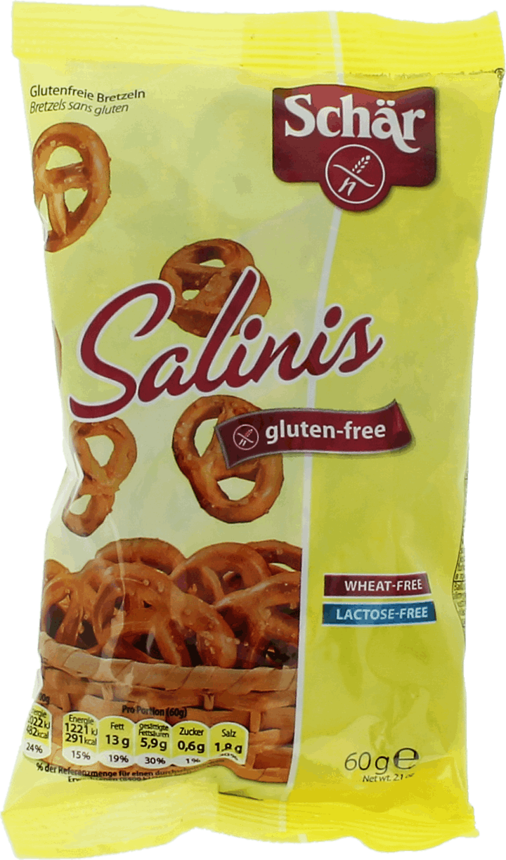 Dr Schar, Gluten Free, bezglutenowe precelki, 60 g, nr kat. 202251